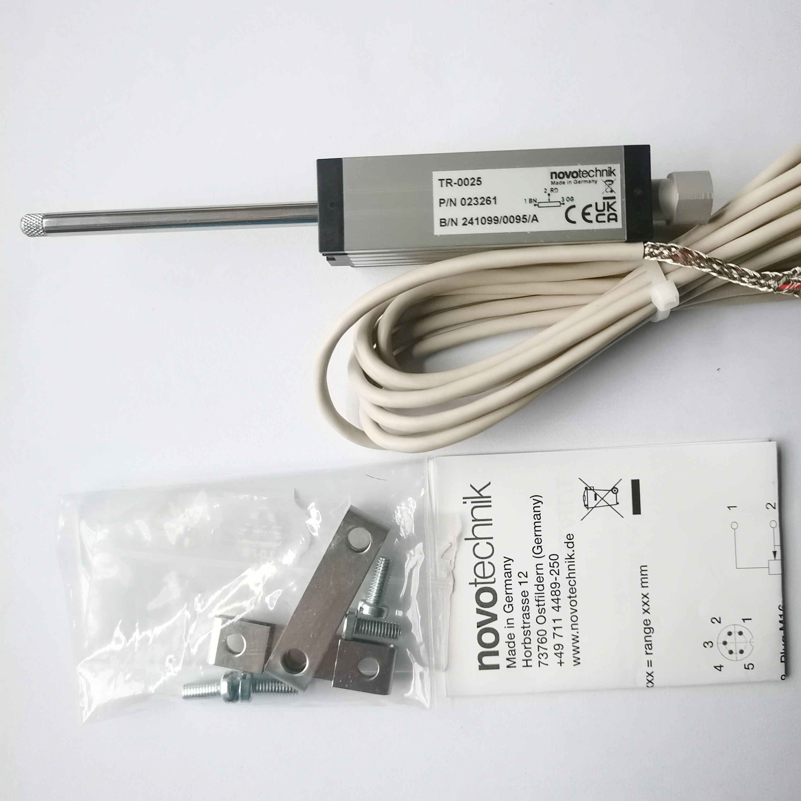 德国novotechnik TR-0025 直线位移传感器 电子尺 诺我