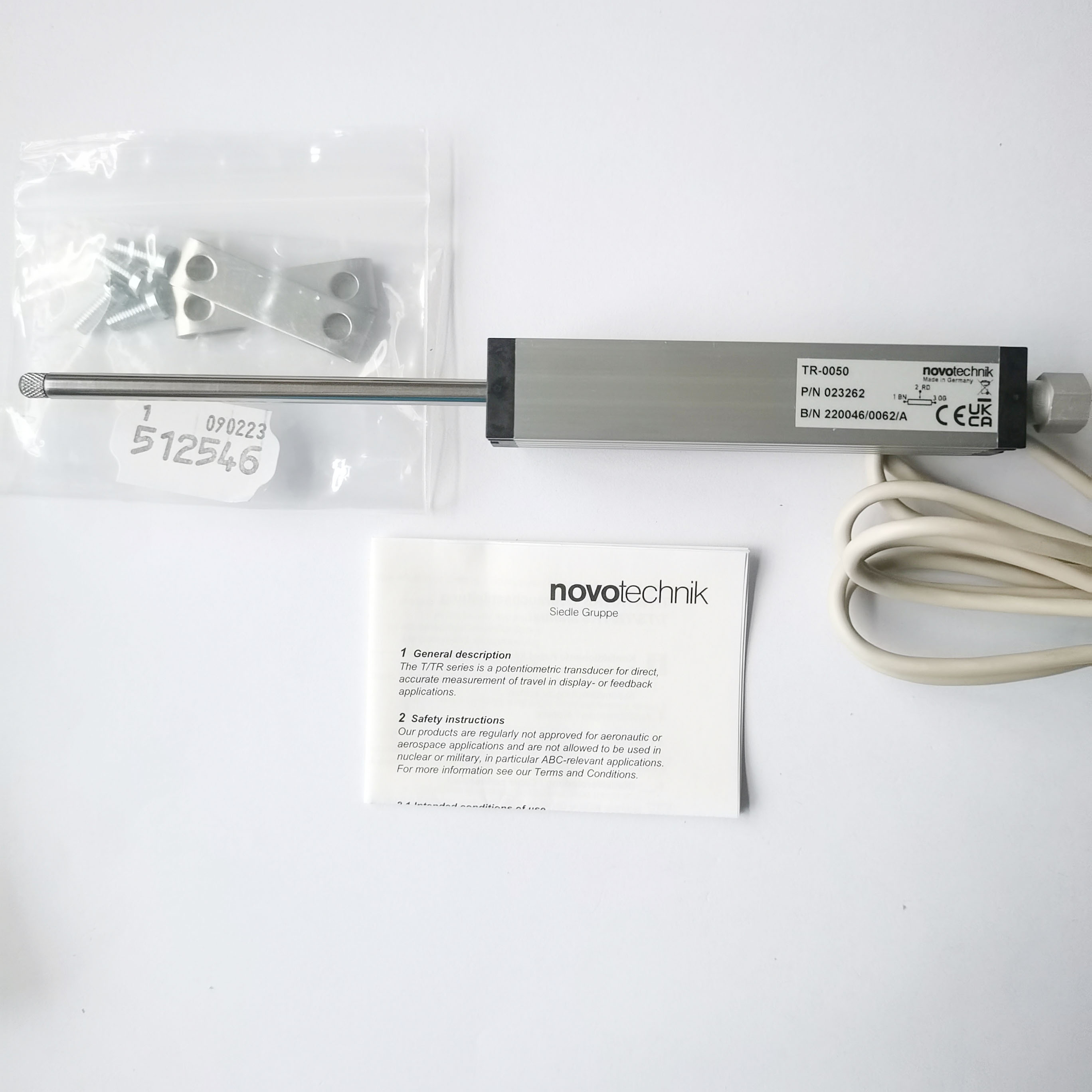 德国novotechnik TR-0050 直线位移传感器 电子尺 诺我
