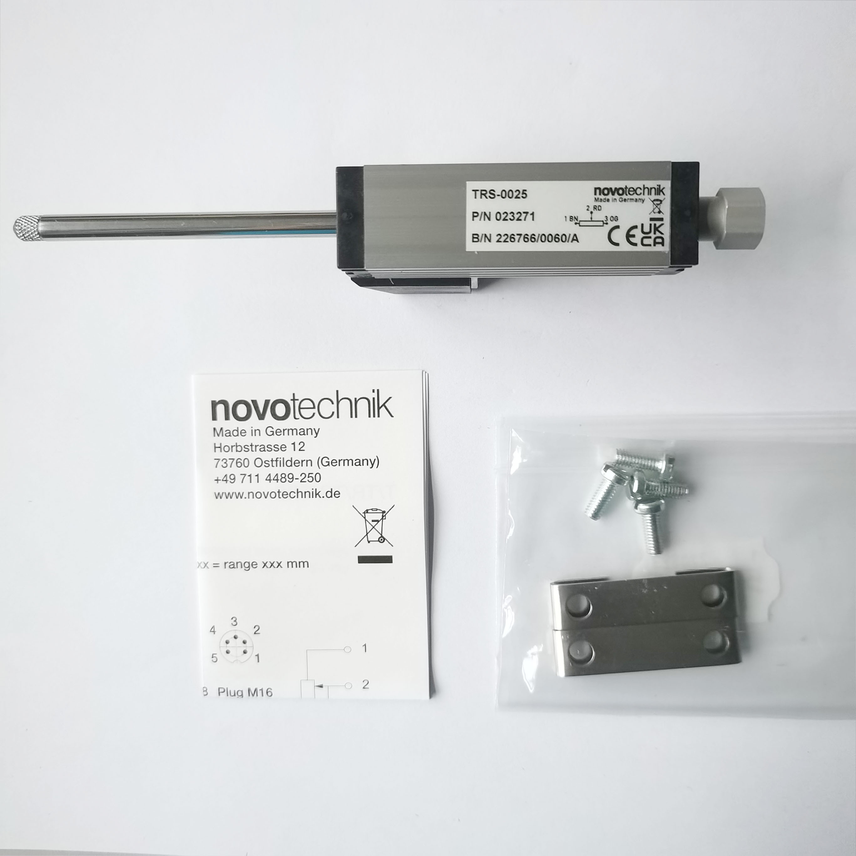 德国novotechnik TRS-0025 直线位移传感器 电子尺 诺我